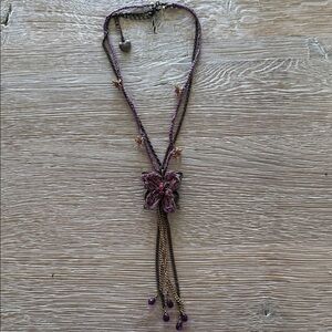 Betsy Johnson vintage y2k Purple Butterfly Pendant Necklace